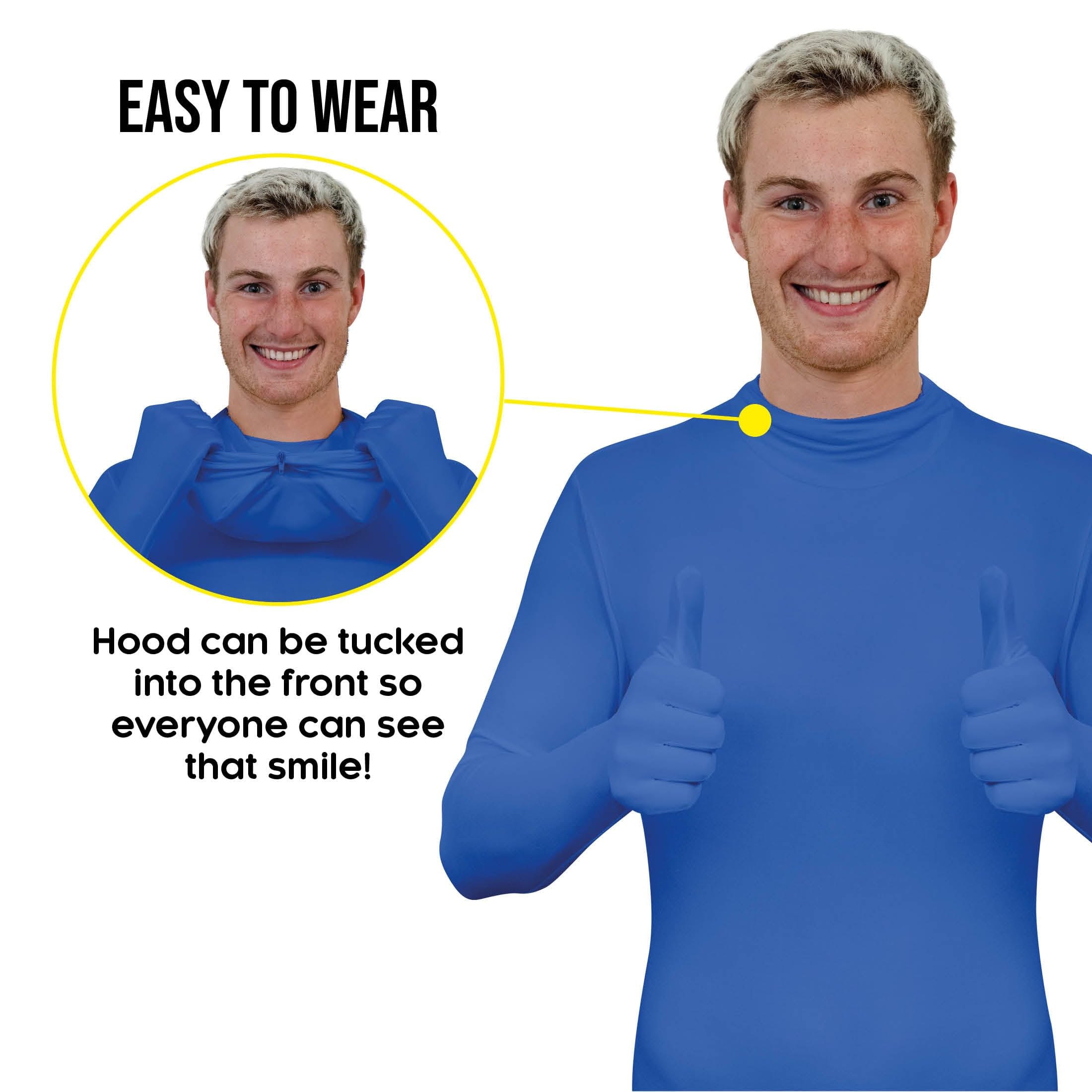 Morphsuits Niebieski Kombinezon StretchSuits Uniseks Pełny bez Nadruku Przebranie Halloween Karnawał, XL