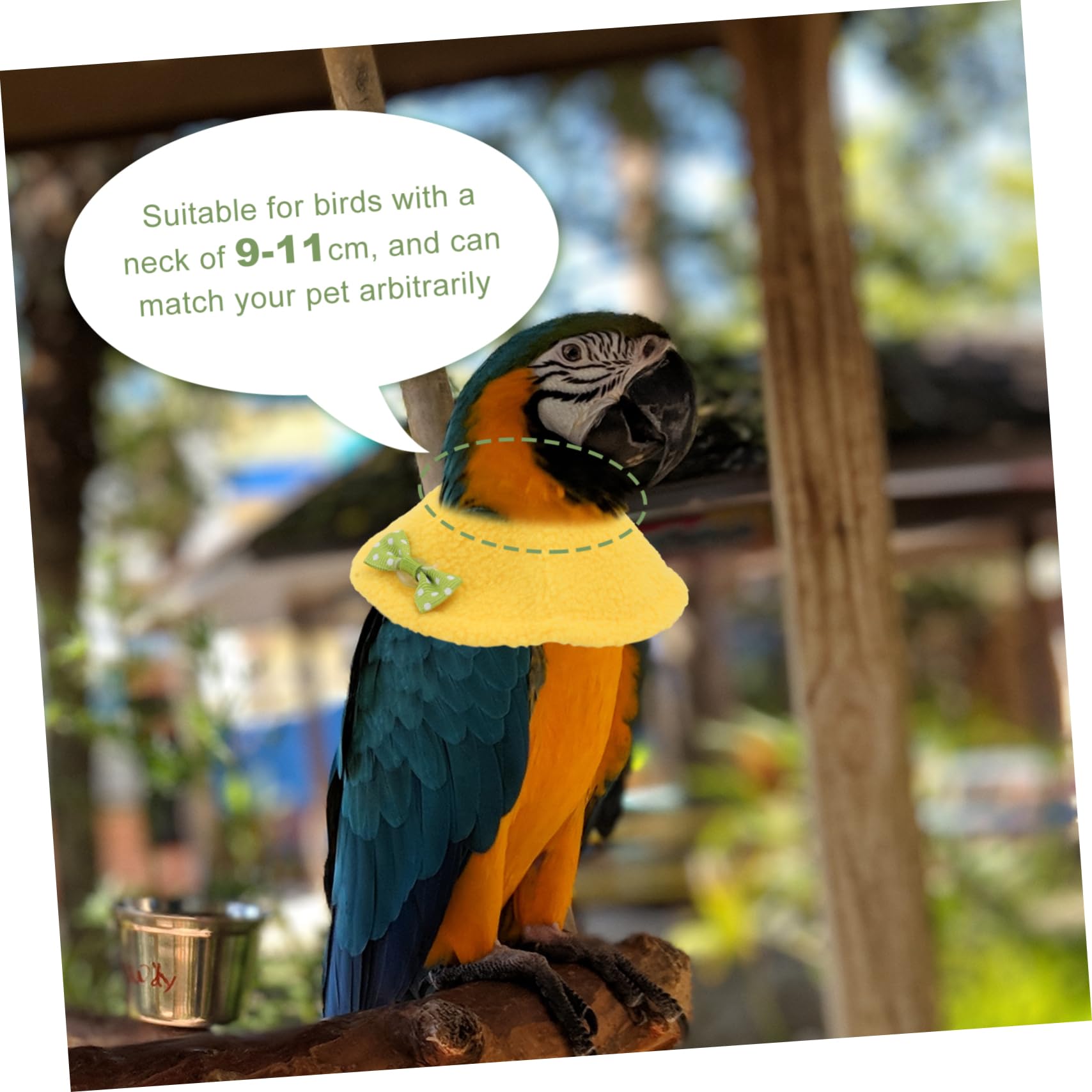 VICASKY Pet Parrot Cloak Bird Harness Collar Protective Design 2 Pieces Random Color