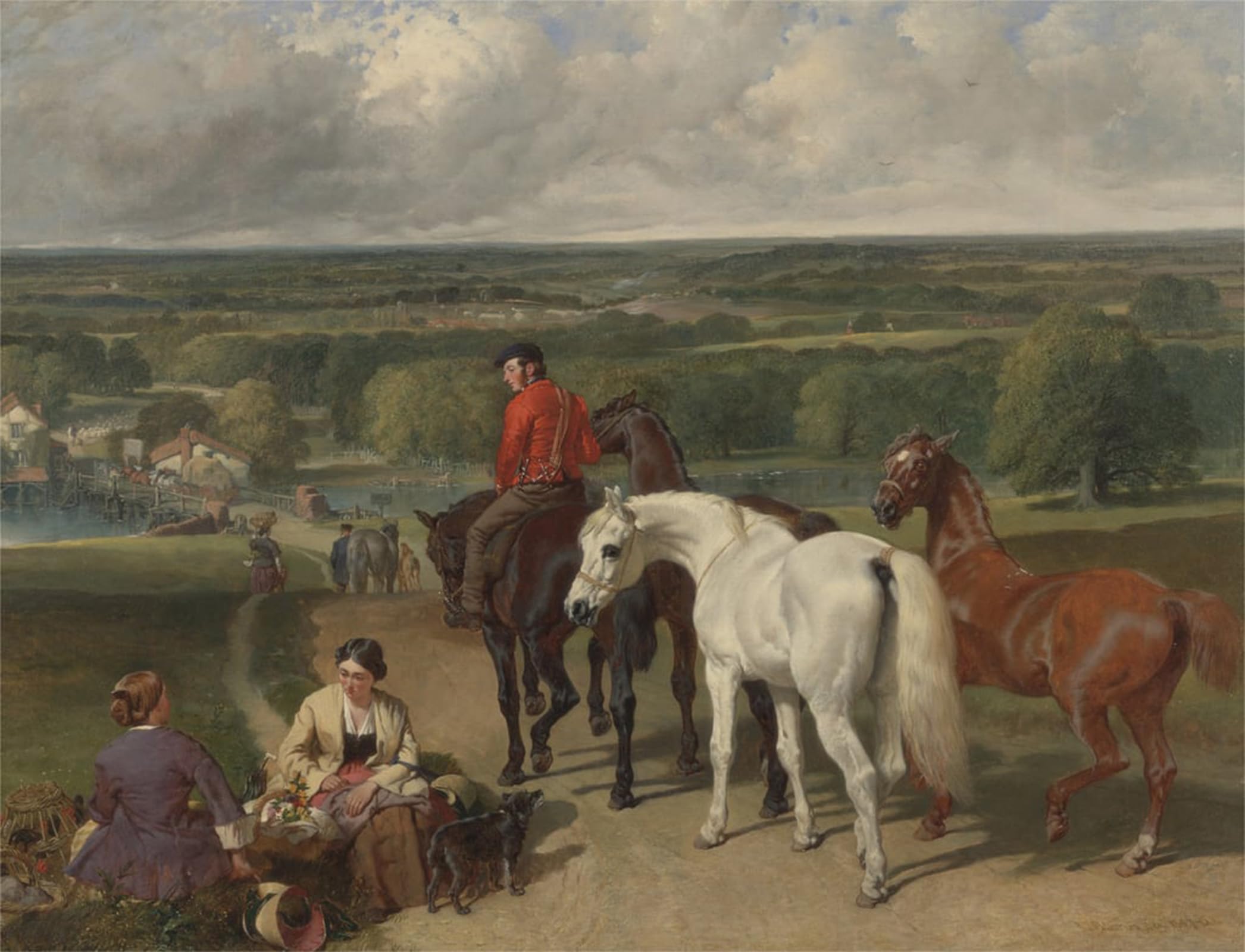 POSTERIIk Vintage Art Print Images Pictures Print Exercising the Royal Horses by Frederick Herring Senior Modern Colour Posters for Office Home Decor 60x90cm