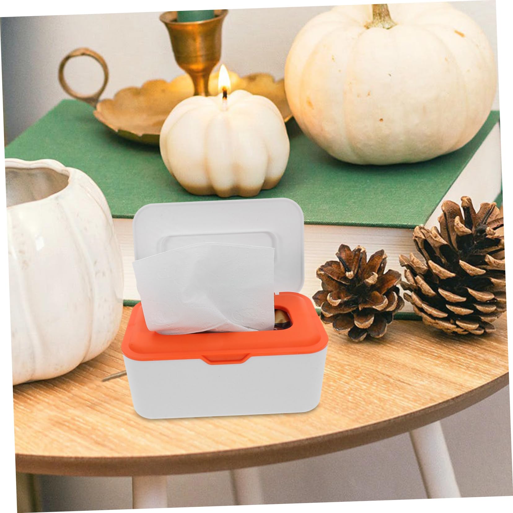 Yardwe Boîte à Lingettes Humides Lot de 2 Pièces avec Couvercle Étanche en PP, Distributeur de Mouchoirs Élégant et Scellé pour Salle de Bain et Usage Domestique