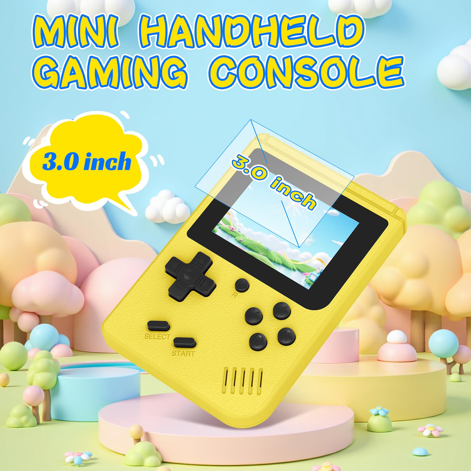 Console di gioco retrò, console di gioco retrò classica 400 integrata, schermo IPS da 3,0 pollici, console di gioco portatile retrò, batteria ricaricabile 1020 mAh, console portatile per videogiochi