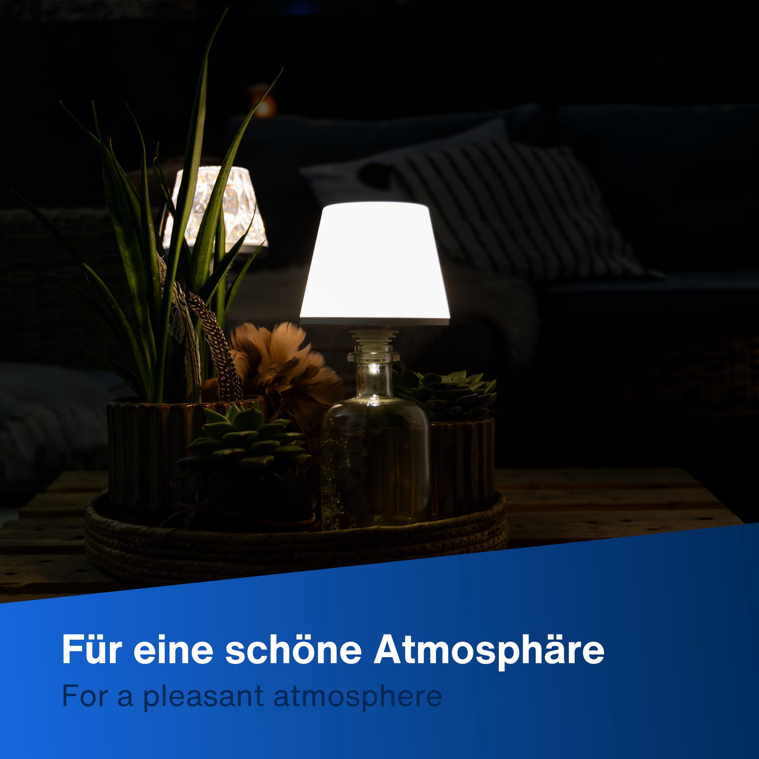 REV LAMPRUSCO - Lampada da tavolo a LED, senza fili, 130 lm, 2 W, 4000 mAh, dimmerabile, in bianco caldo e IP54, resistente agli spruzzi, lampada da tavolo touch per interni ed esterni