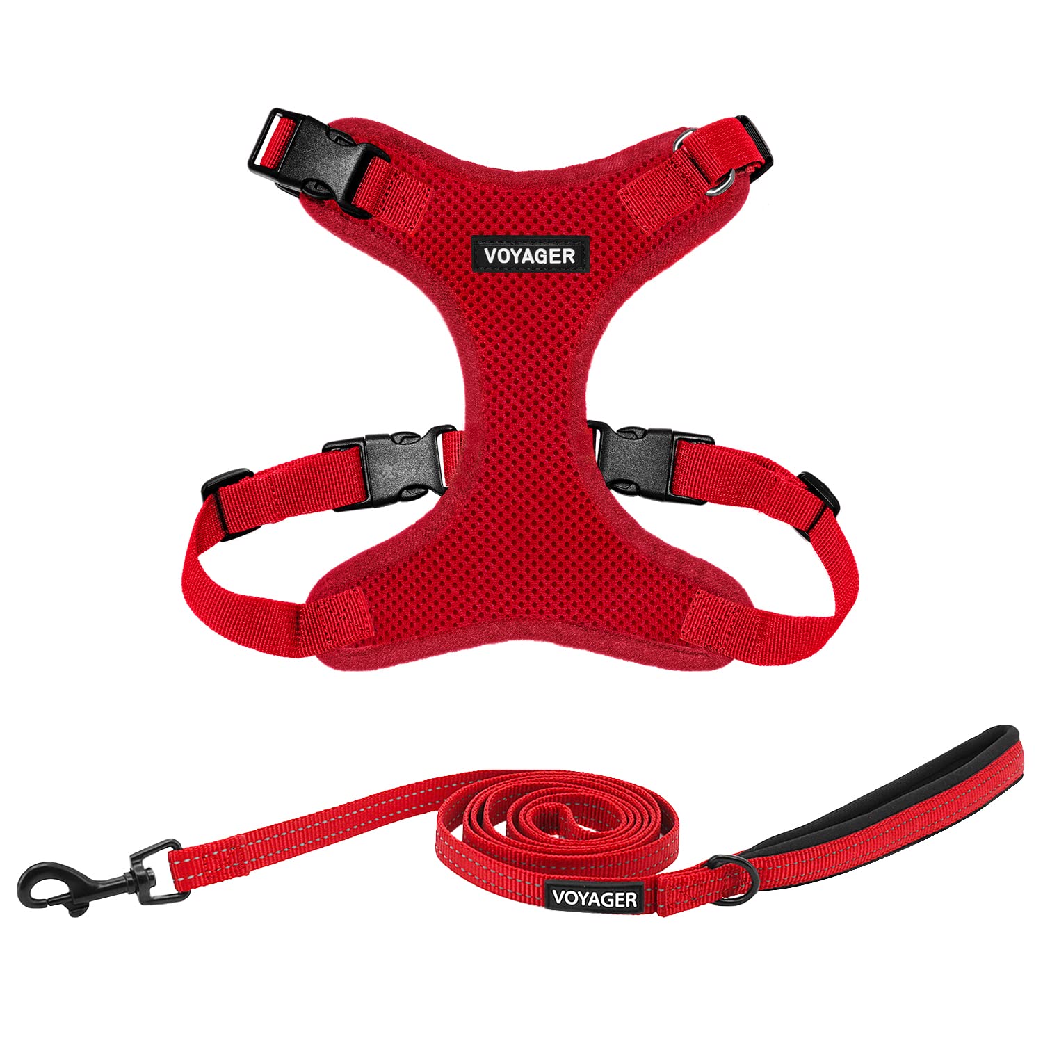 Voyager Escape Proof Cat Harness and Leash Set with Reflective Stitching, Neoprene Handle 5ft - Supports Small, Medium and Large Cats, Kittens for Walking by Best Pet Supplies - Royal Blue, S — view 81