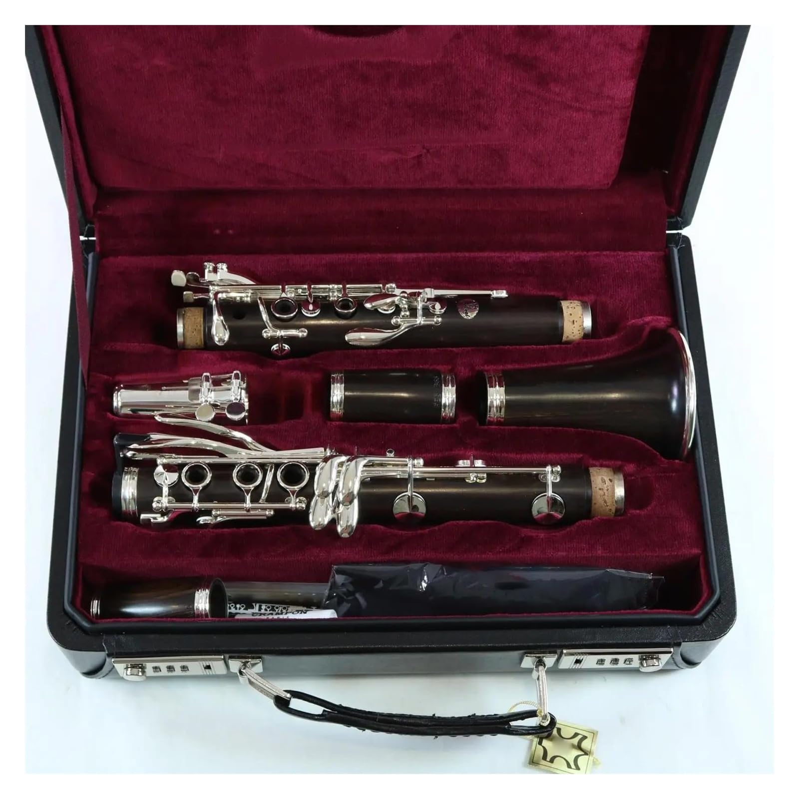 Clarinetes De Tono Bb Con Cuerpo De Baquelita De 17 Teclas Clarinetes De Llave Chapados En Plata Profesionales Con Boquilla Kit de Clarinete