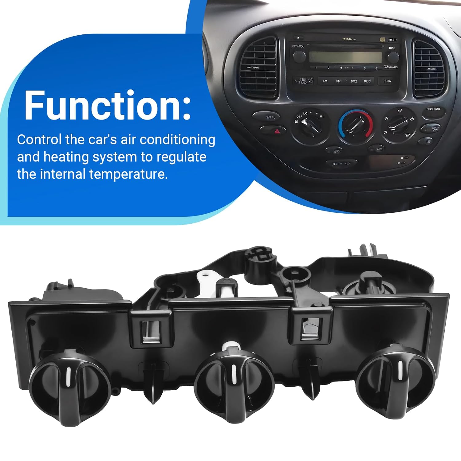 AC Heater Climate Control Module Switch Fits for 2000-2006 Toyota Tundra 3.4L 4.0L V6 4.7L V8 Replaces 55910-0C010 559100C010 55905-0C010 559050C010