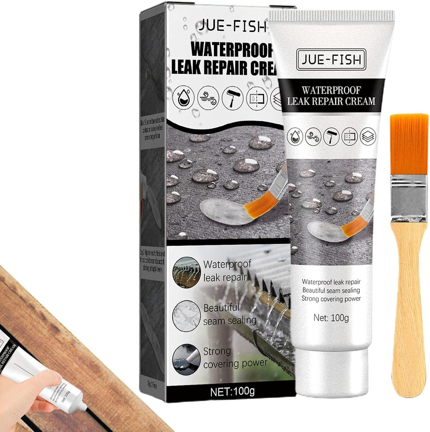 Amazon: Dulcis Clear Water Leak Sealant, Clear Waterproof Caulk