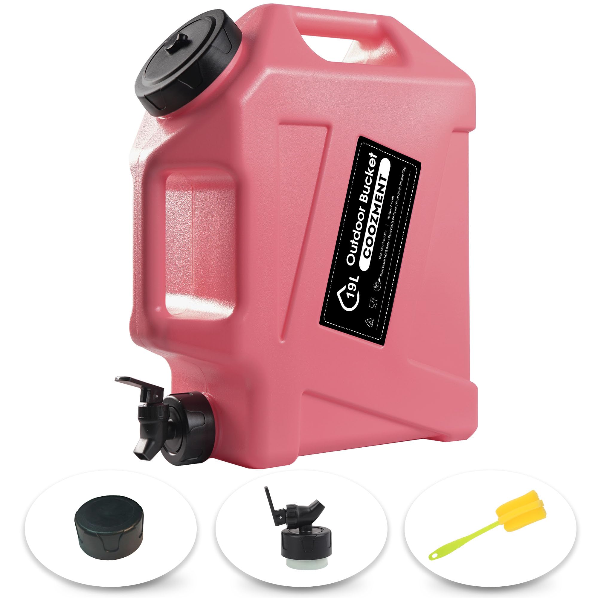 COOZMENT 3.2 Gallon/5 Gallon Water Containers with Spigot, BPA Free Water Jug, Military Green Water Tank, Multifunction Water Storage Containers for Camping Outdoor Hiking,Emergency Storage
