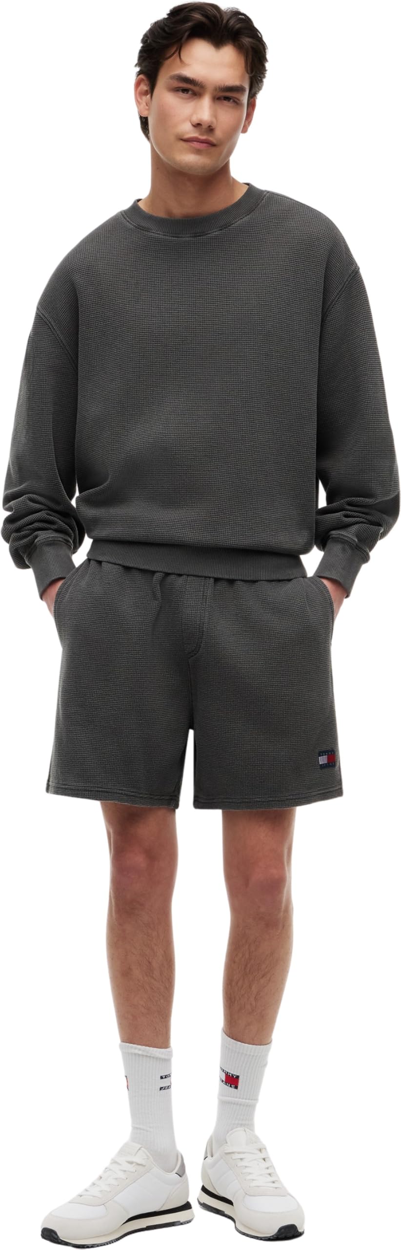 Tommy Jeans Herren Sweatshorts TJM Washed Waffle Beach Short Dm0dm23157