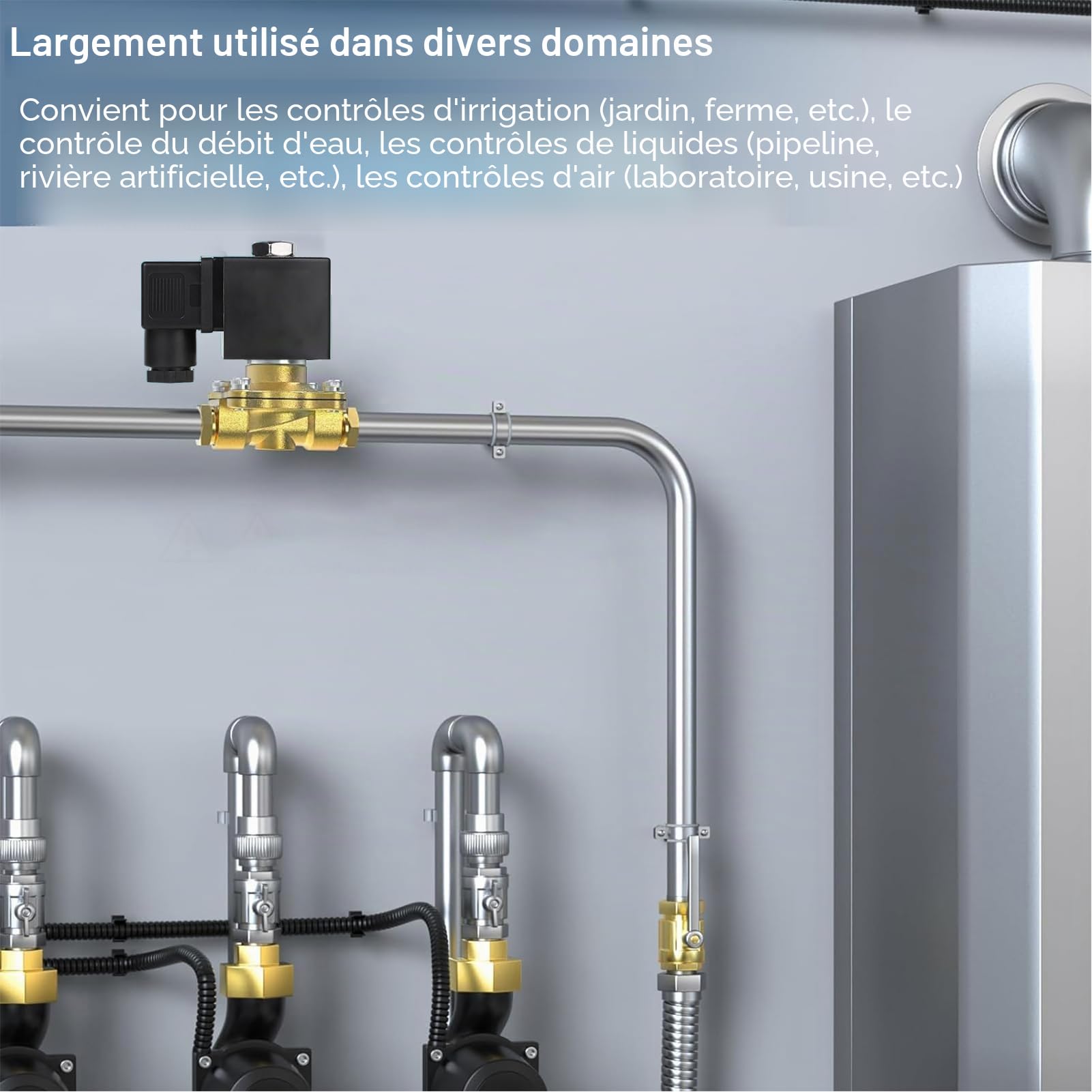 Électrovanne en laiton 3/4" 220 V,électrovanne électrique en laiton,Laiton Électrovanne Magnétique Électrique,Commande Directe pour Eau,Gaz et Air