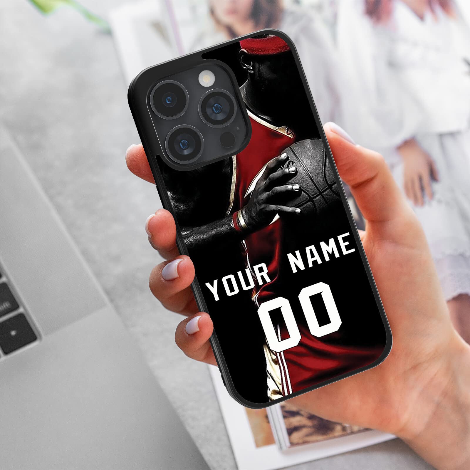 Custodia Per IPhone (tutti I Modelli 7-16) | Cover Rigida Antiurto | Uomo | Colori Black/White