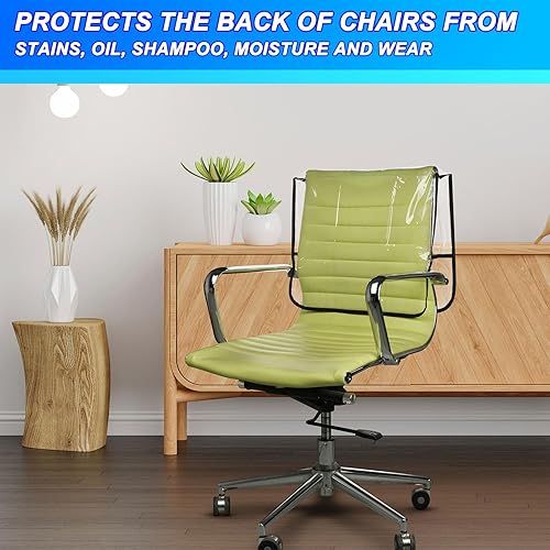 Miniatura 5 de Cosmos 2 fundas protectoras para silla de salón, de plástico transparente, funda cuadrada para silla de peluquería, protector para la mayoría de