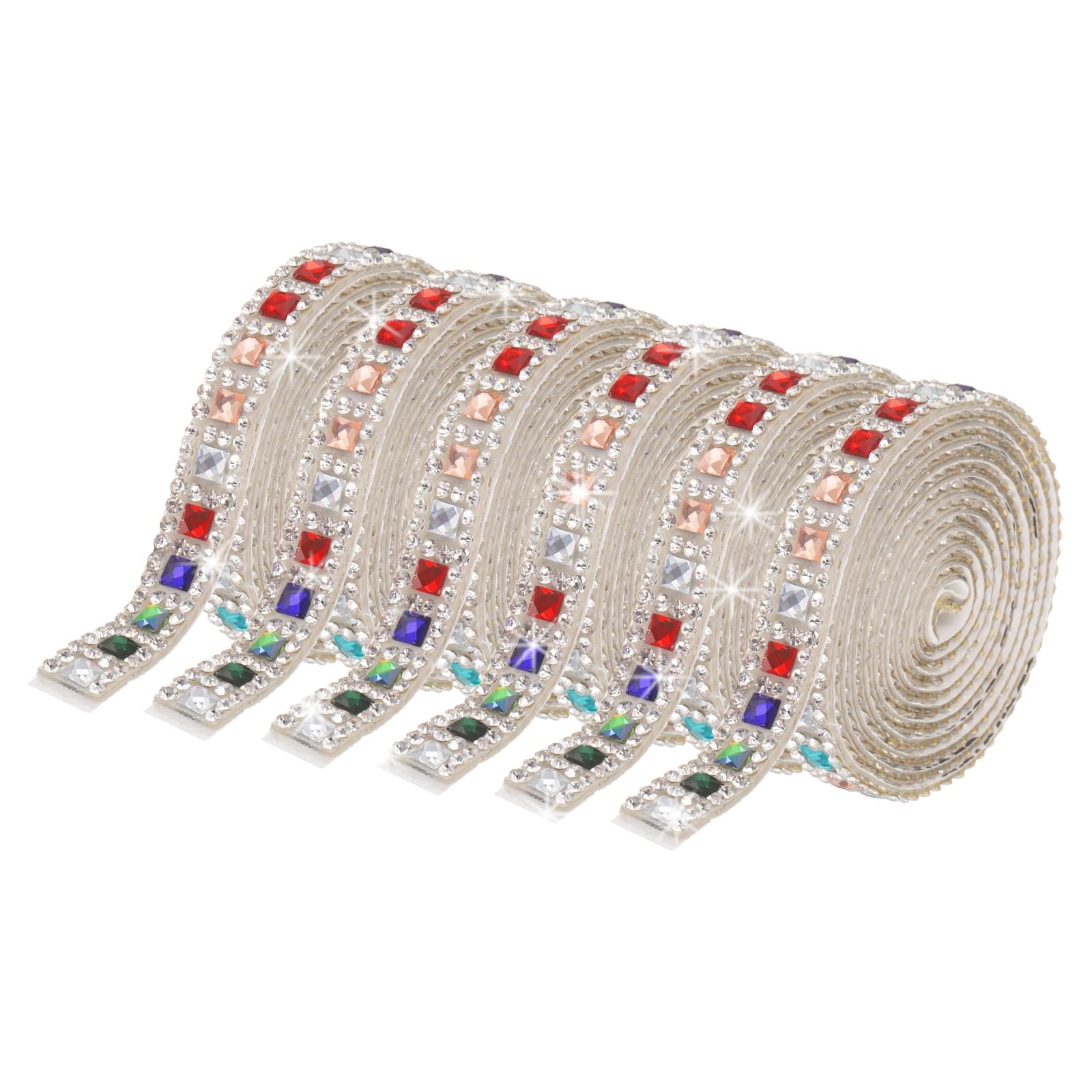 Ruban adhésif en strass lot de 6 rouleaux souples à forte adhérence pour customisation DIY