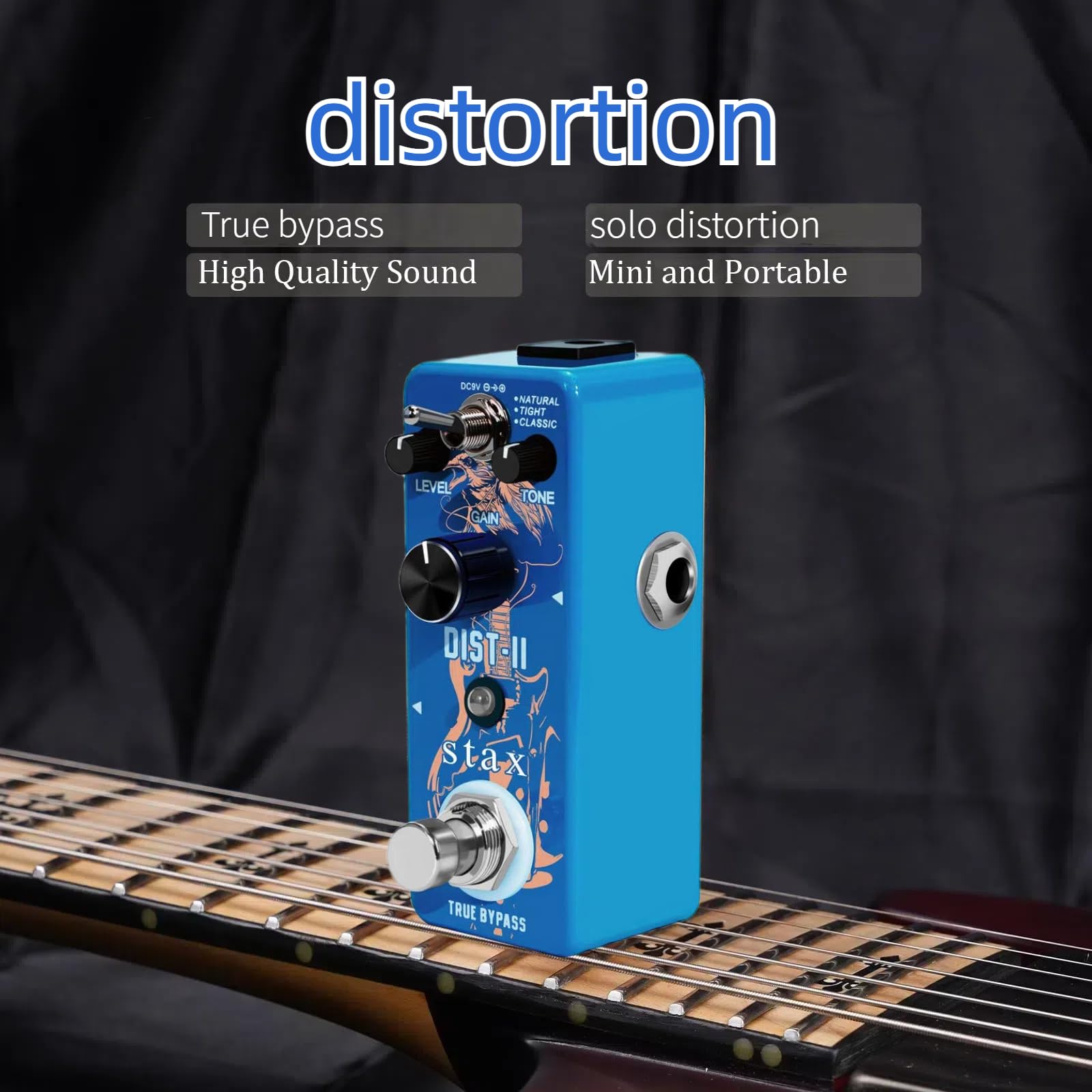 Amazon.com: Stax Distortion Guitar Pedal, Solo Mini Distortion 3