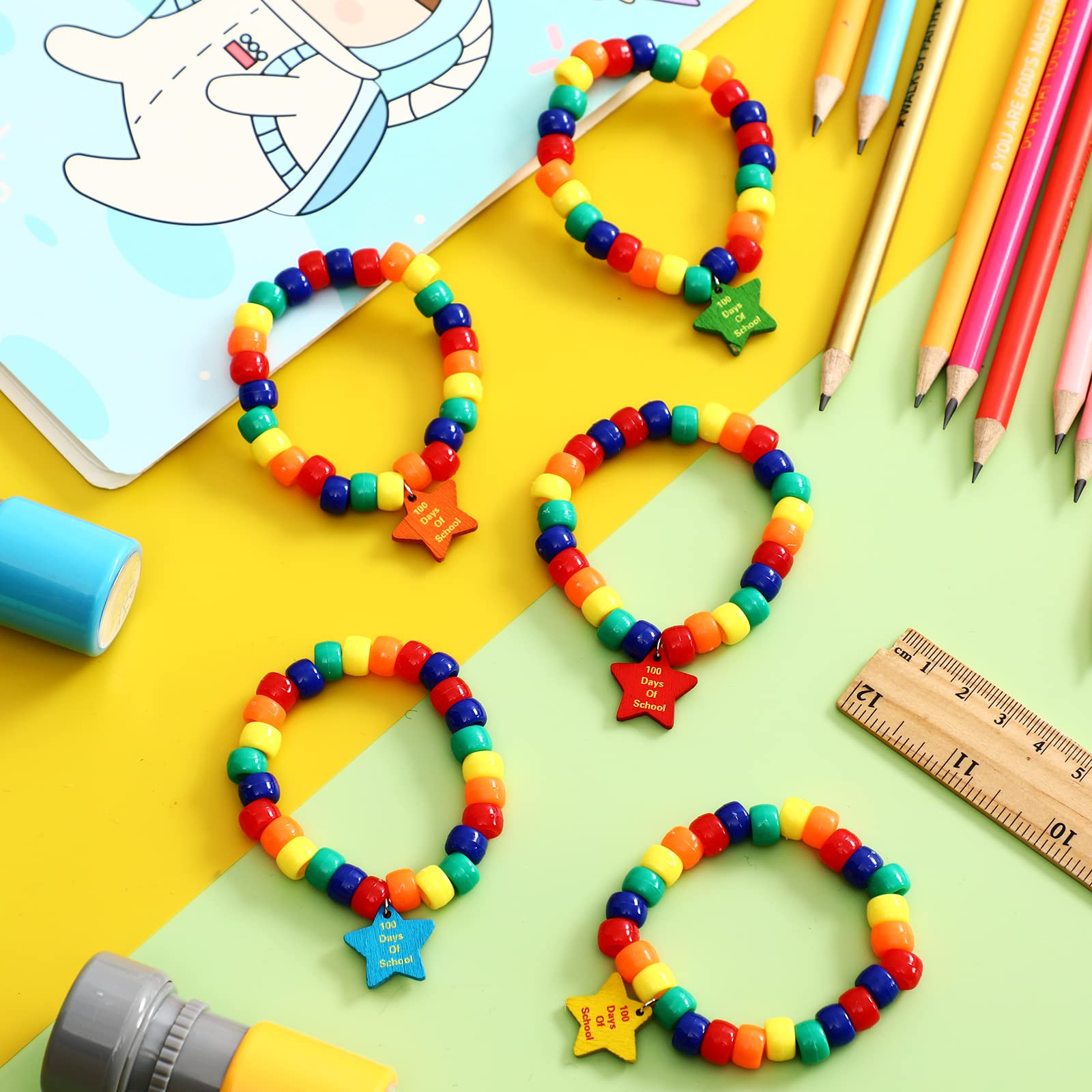 HOWAF 2 Pulseras De Mariposa Para El Primer Día De Colegio – Pulsera Ajustable Con Tarjeta De Mensaje – Regalo De Vuelta Al Cole Para Niñas Y Niños