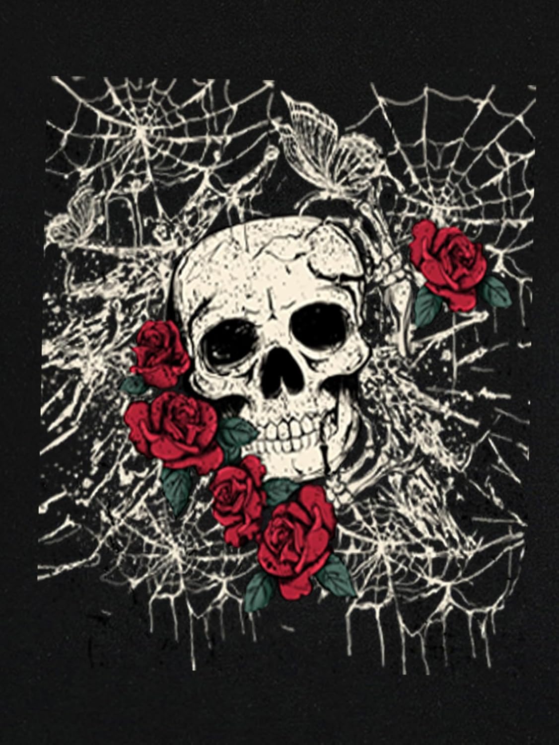 Verdusa Women's Y2K Outfits Gothic Skull Graphic Camisole Tops Sleeveless Spaghetti Strap Fitted Tops - Image 4