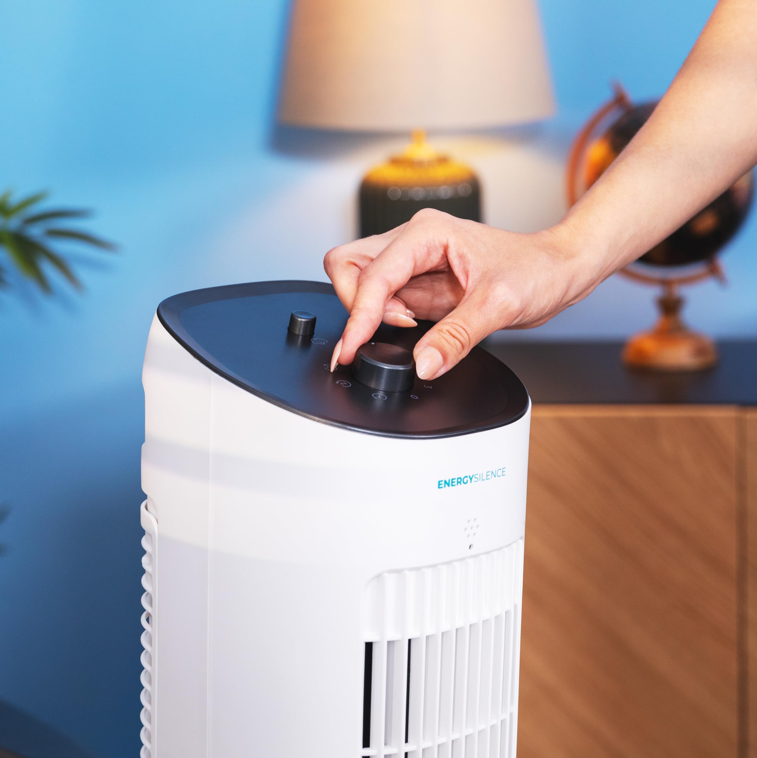Cecotec - Rafraîchisseur d’Air EnergySilence 2000 SkyCool - 65 W, Capacité de 3.5L, 3 Vitesses, Oscillation Automatique à 70º, Roues Multidirectionnelles et 2 Tubes Réfrigérateurs