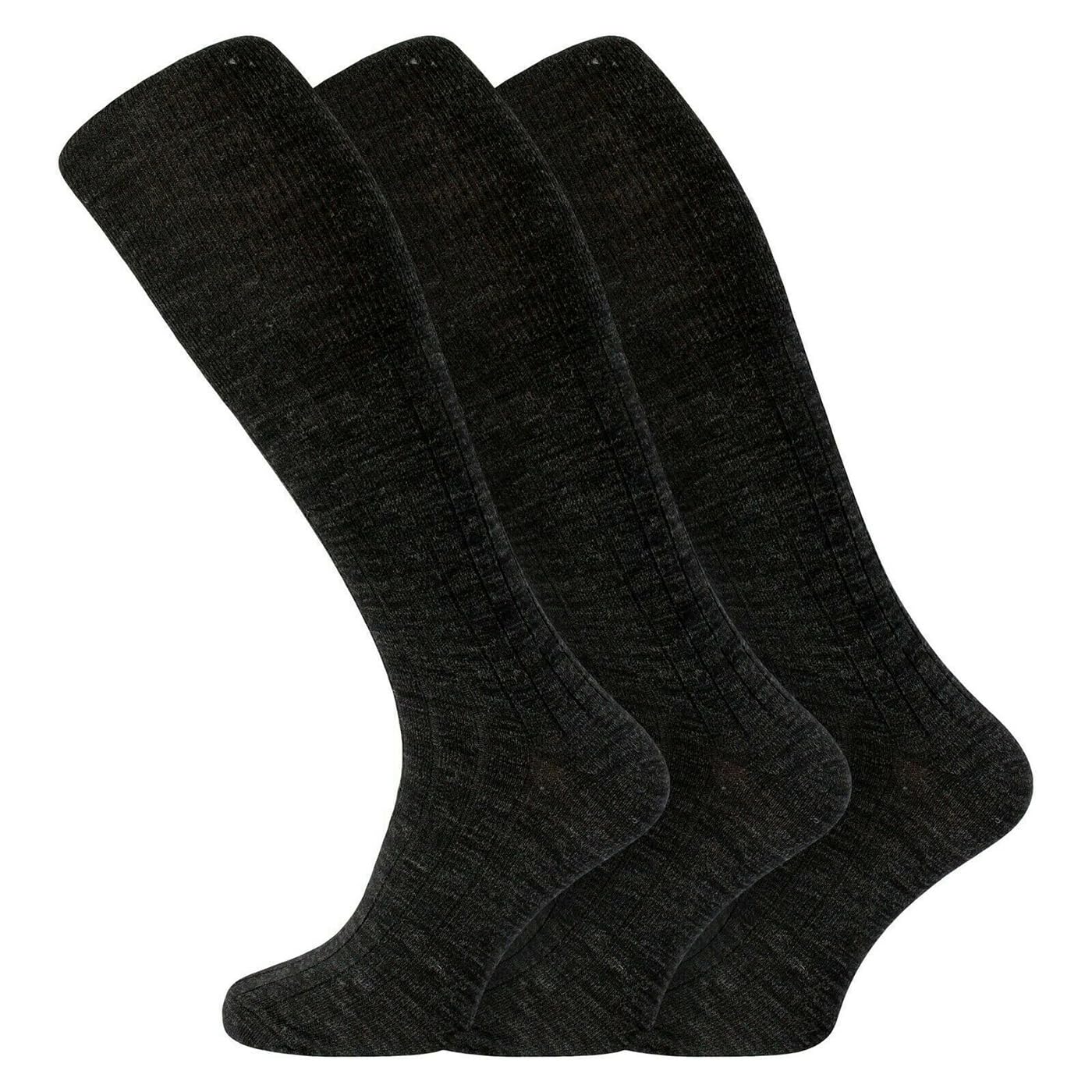 Tesmark Men's Charcoal 6X Pairs Socks Long Length Lambs Wool Thermal Socks, Assorted Colour, Black, & Argyle Boot Socks Soft & Walking Socks Uk Size 6-11 (6-11, )