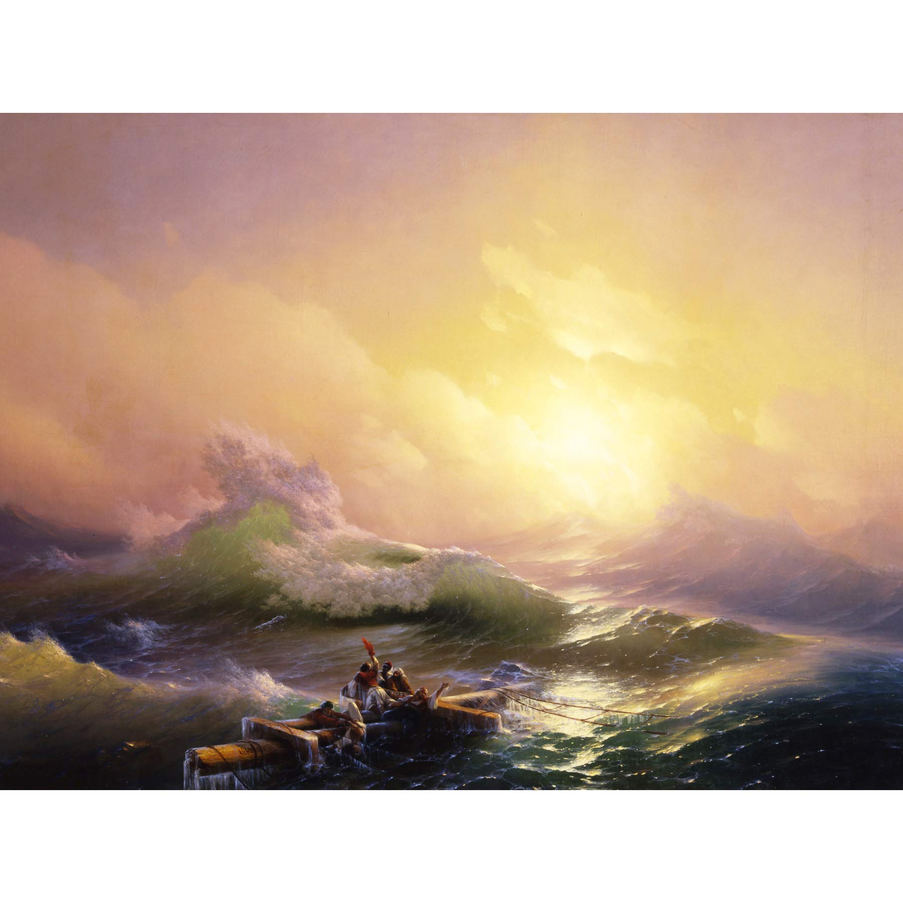 Aivazovsky Kunstdruck auf Leinwand, Motiv "Die neunte Welle", 45,7 x 61 cm
