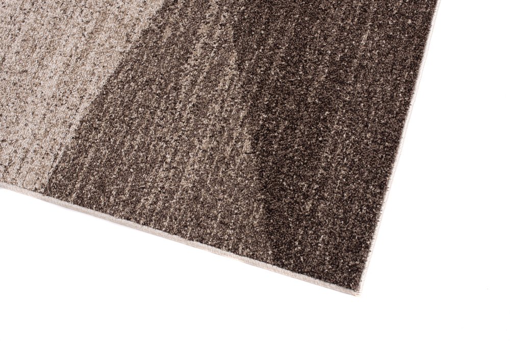 Tapiso Sari dywan z krótkim włosiem, nowoczesny, beżowy, brązowy, nakrapiany, wzór w paski, fale, do salonu, sypialni, Ökotex 160 x 220 cm
