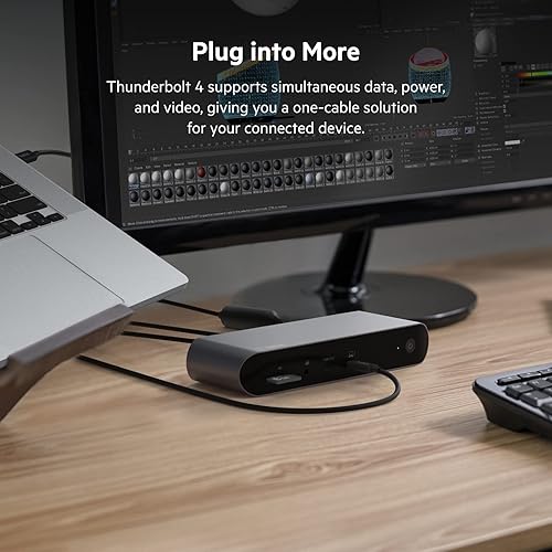 Miniatura 6 de Belkin Cable Thunderbolt 4 (6.6 ft, cable de alimentación de 6.6 pies), cable USB-C a USB-C con entrega de energía de 100 W, compatible con USB 4,