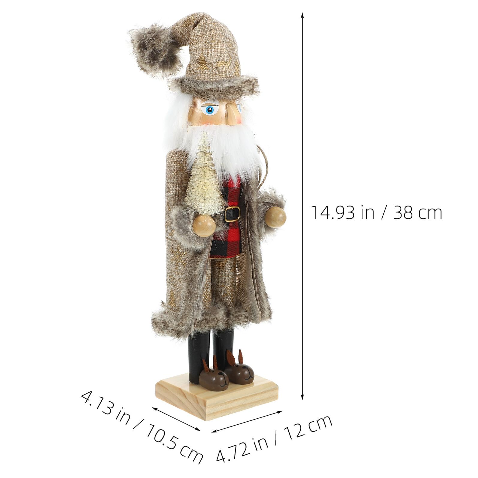 VALICLUD Holz-nussknacker-Statue für Weihnachts-Dekoration Tisch-Dekoration Kleine Nussknacker-Figur Gastgeschenk