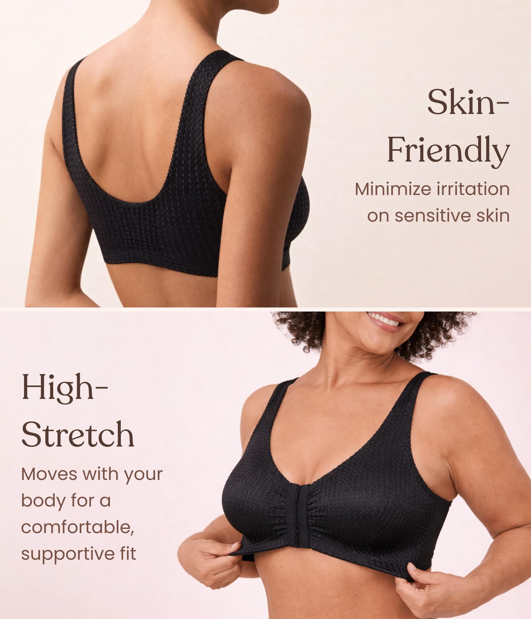 Carole Martin Full-Freedom Comfort Bra Wireless Front Closure Style 7218 - 3