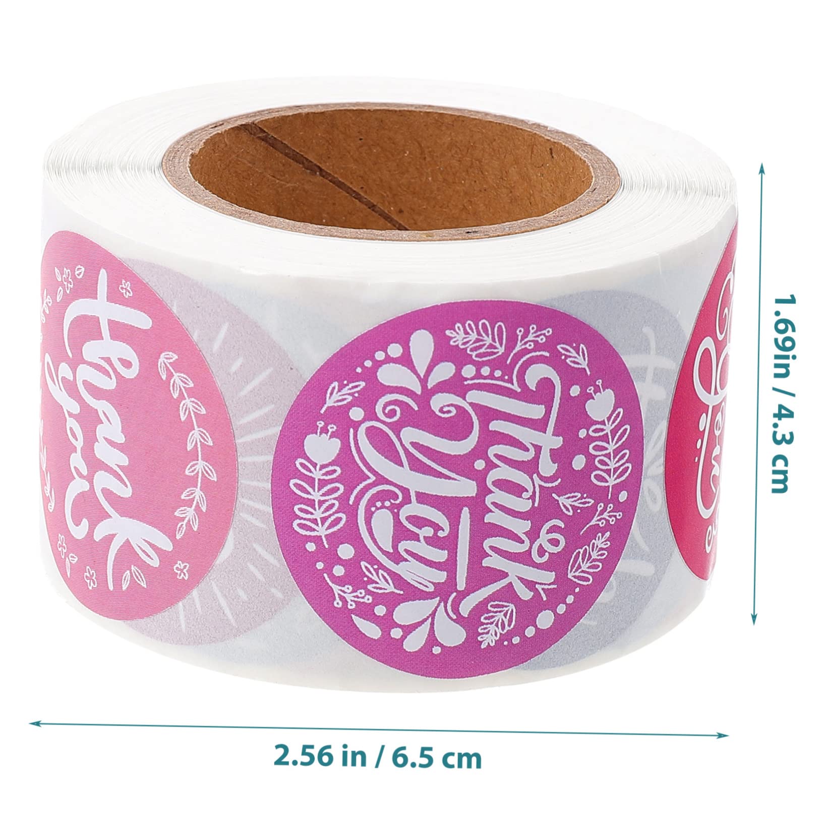 ifundom 4rotoli Etichette Adesive Grazie Rotonde Per Confezionamento Regali Adesivi Autoadesivi Per Dolci e Festività Design Elegante e Pratico Perfetti Per Feste e Regali Facile