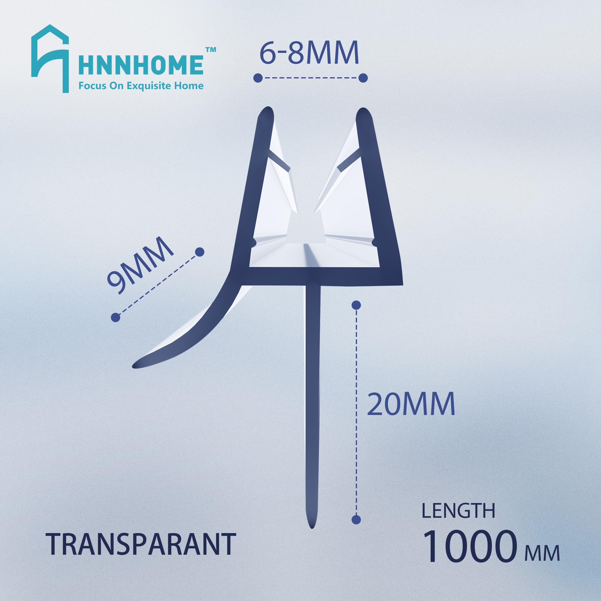 Guarnizione Per Doccia Curva KOOBON - 2x80 Cm, Per Docce Circolari, Impermeabile, Spessore Vetro 6 Mm - Foto 7