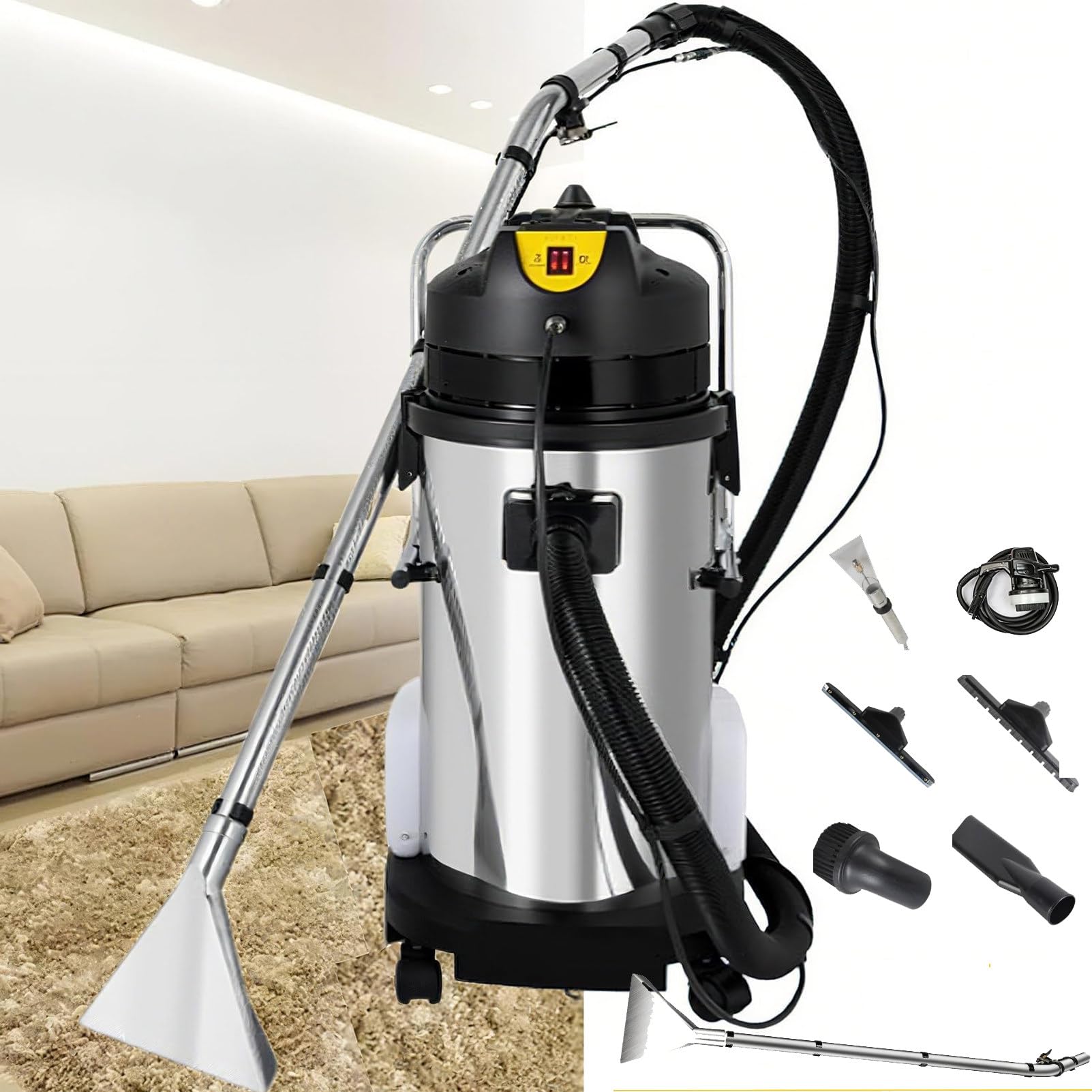 Profesjonalna Maszyna Do Prania WykłAdzin Ekstraktor,1079 W, Zbiornik 20 L / 30 L / 40 L 30L-withSofa-StyleMagicHead