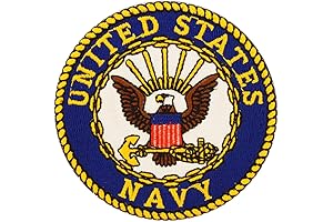 United States Navy USN Logo Seal Embroidered Patch, with Iron-On Adhesive (Full Color)