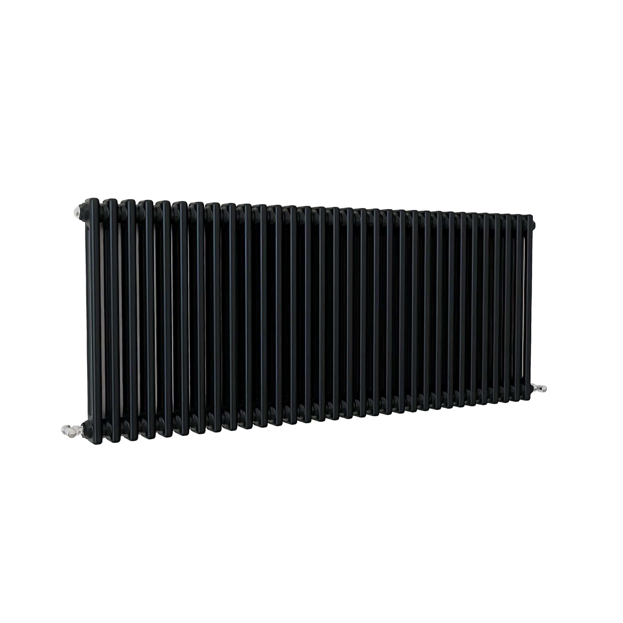 SLINE SANITARY Traditional 2 Column Cast Iron Style Radiator Horizontal Black 600x1460mm