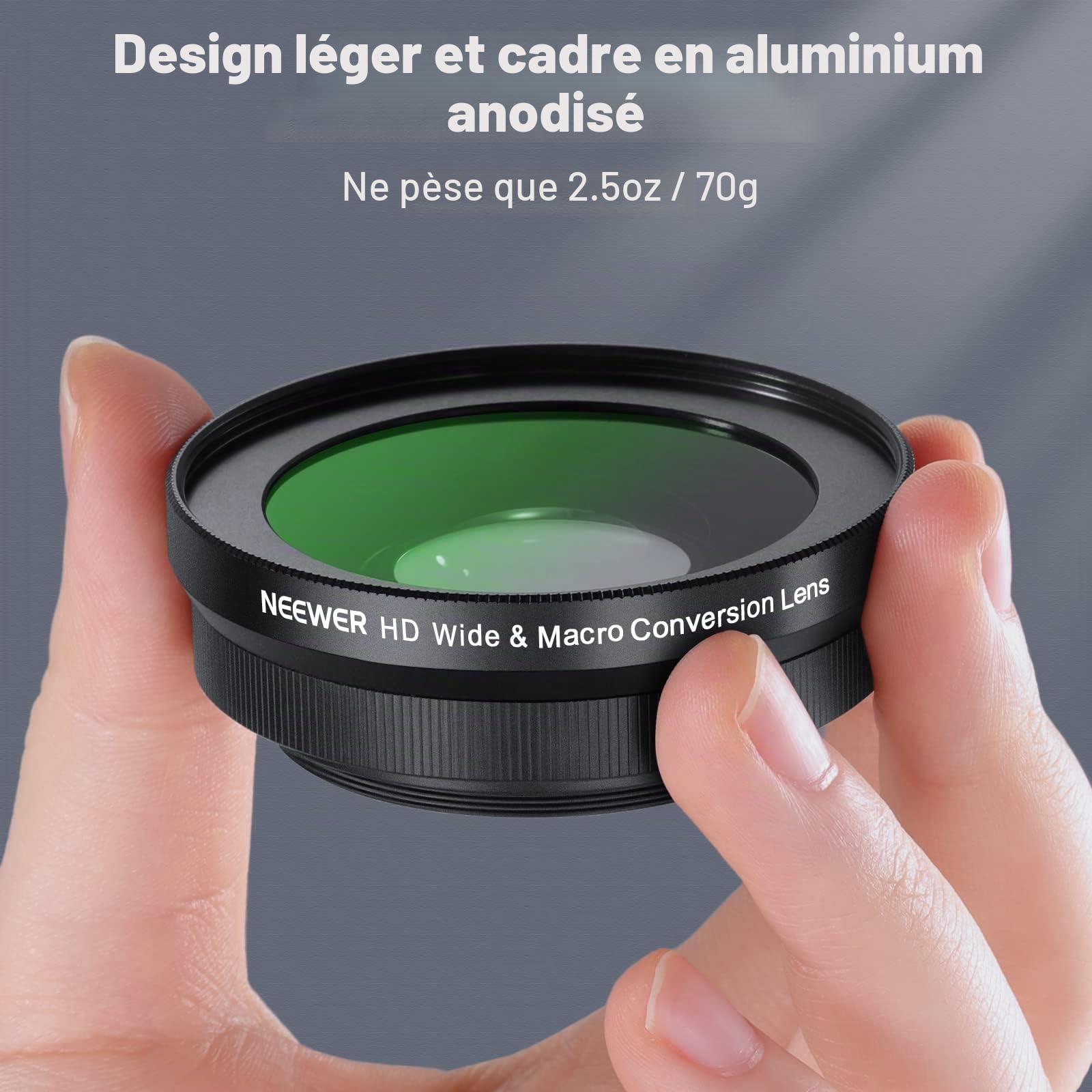 NEEWER Objectif Grand Angle HD 40,5mm Compatible avec Sony ZV-1F ZV-E10 A5000 A6000, Objectif supplémentaire 2 en 1 Grand Angle 18mm et Macro 10x avec Adaptateur d'objectif à baïonnette (LS-30, Noir)