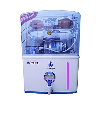 Aquaforte Neo Copper RO Water Purifier RO+UV+UF+TDS +Mineral Adjuster with added Mineral 12 Litre Wall mountable UV in Tank