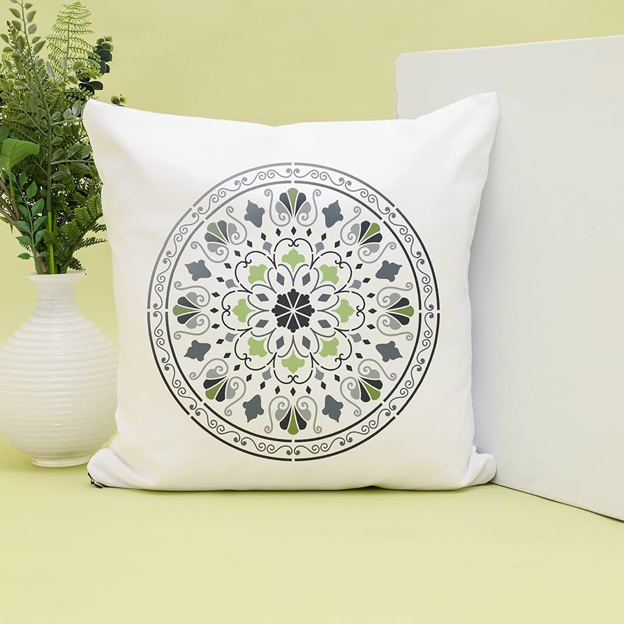 大判タペストリー⭐️マンダラ モノクロ 曼陀羅　シロクロ　白黒　ビッグサイズ Amazon.com: 大型曼陀羅模板,適用於繪畫,6 種獨特設計,12 英吋X