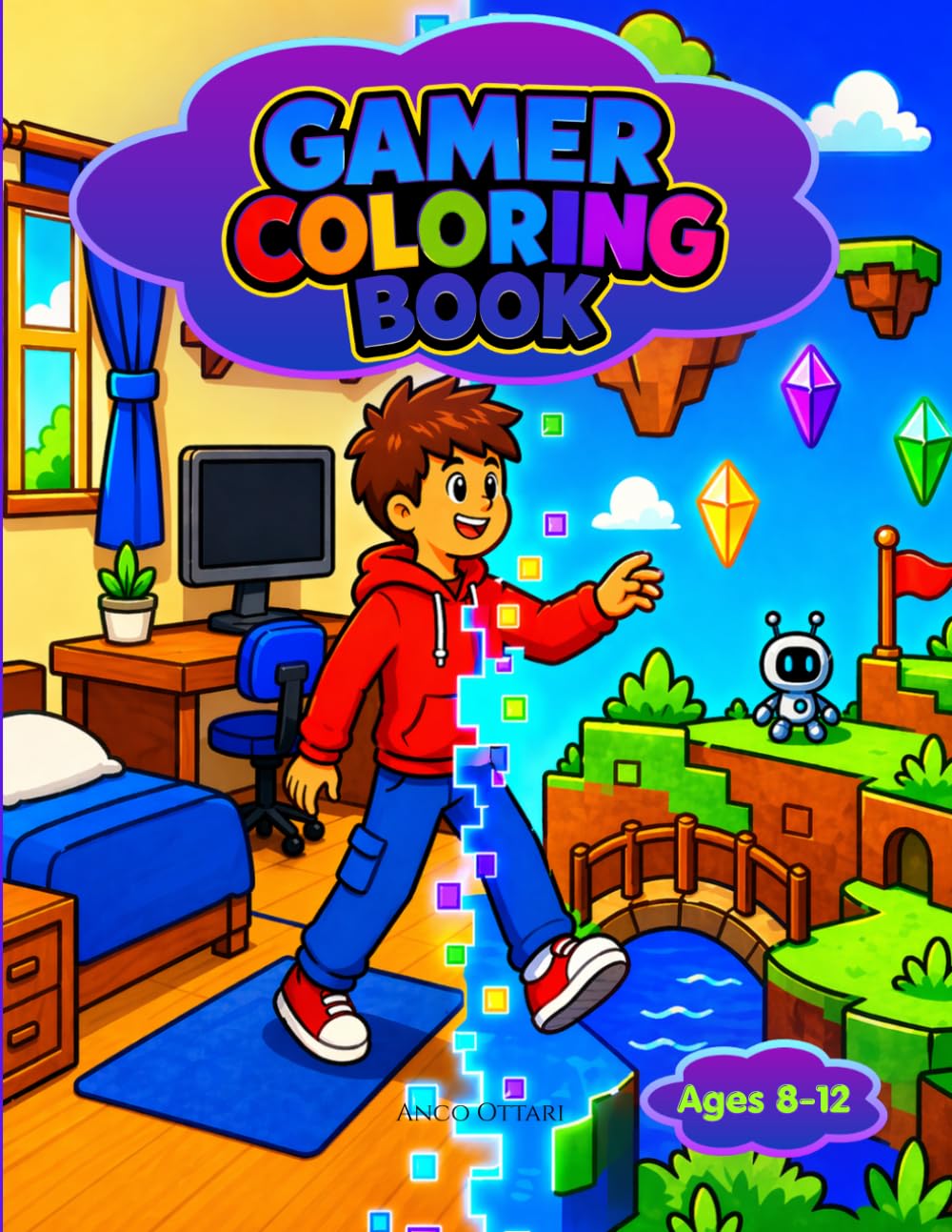 Gamer Coloring Book: 40+ Fun Gaming-Themed Pages for Kids Ages 8–12