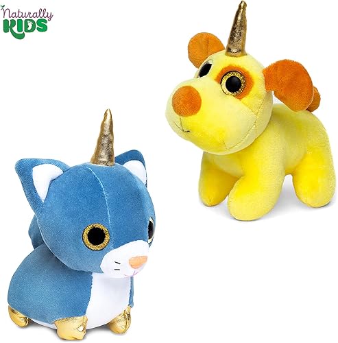 Miniatura 7 de Naturally KIDS Animales de peluche, regalos para niños y niñas, juego de juguetes de unicornio de peluche 11