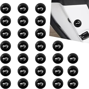 30 PCS Car Door Shock Absorber,Thickened Silicone Sport Car Decoration Buffer Sound Insulation Pad, Anti-Collision Waterproof Automotive Door Protection Sticker, Replacements for Truck SUV Car
