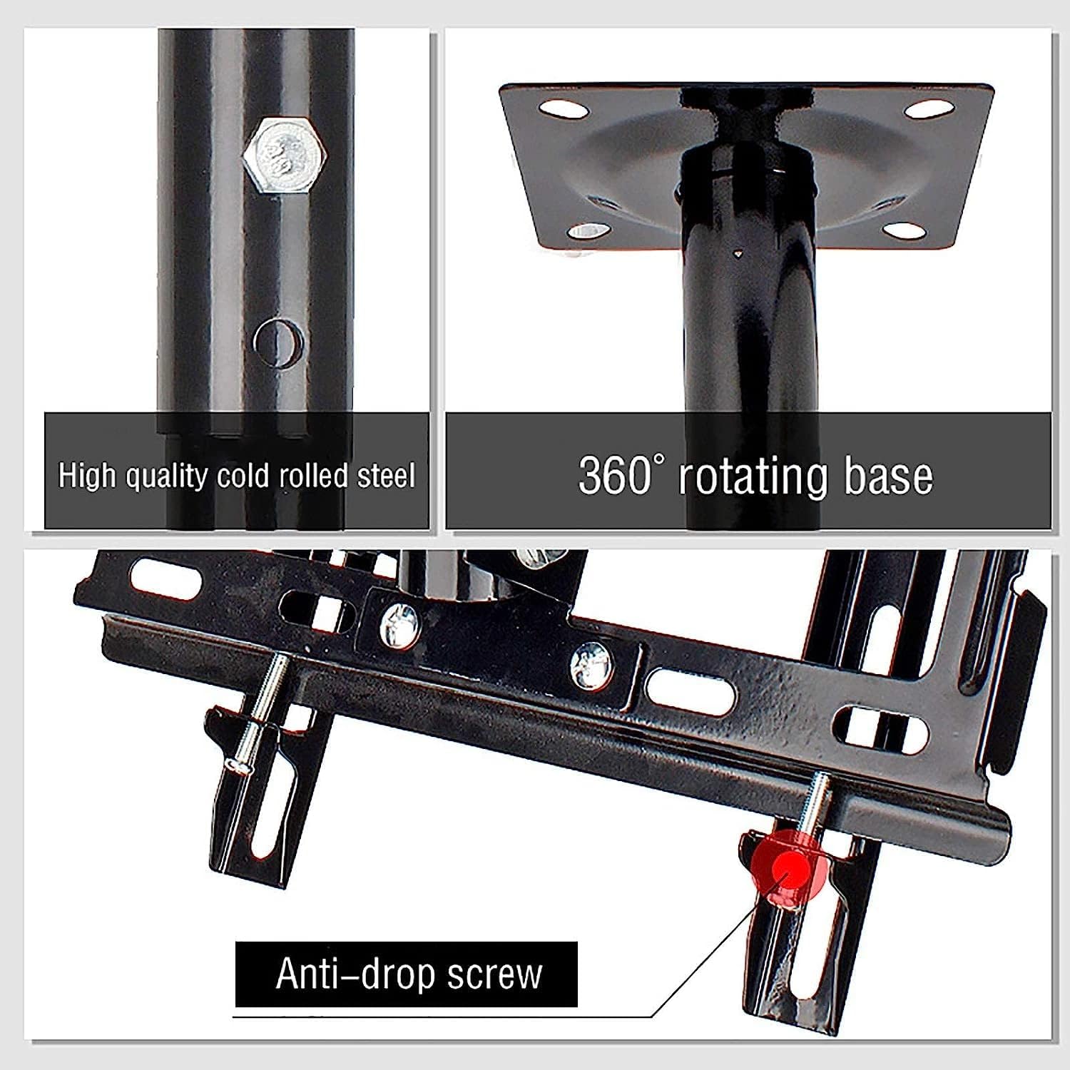 テレビスタンド テレビユニット、調節可能な傾斜回転テレビブラケット、天井テレビマウントは14〜32インチのフラットパネルテレビに適合