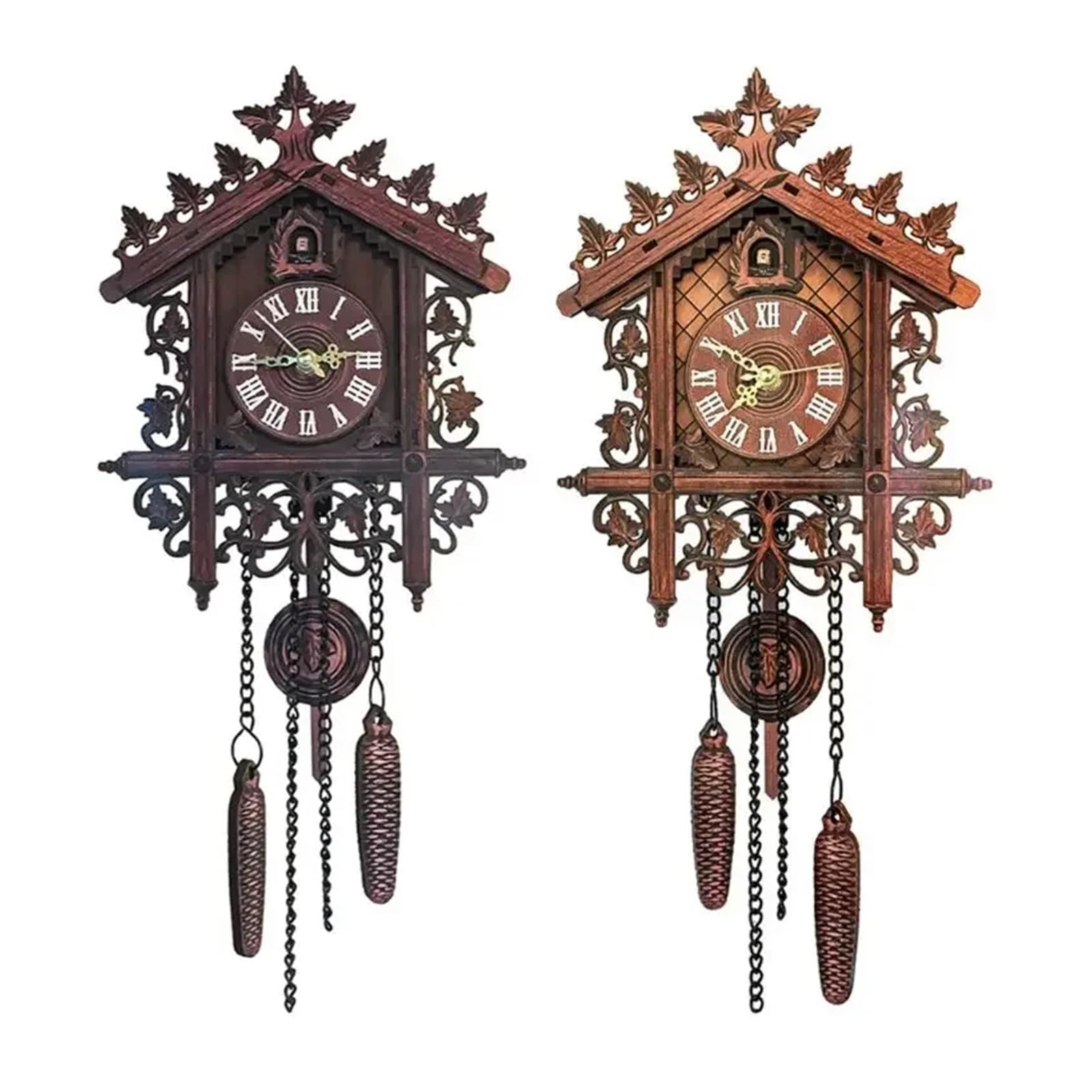 Relojes De Cuco Reloj de Pared de Cuco Colgante de Madera for Sala de Estar, hogar, Restaurante, Dormitorio(Black)