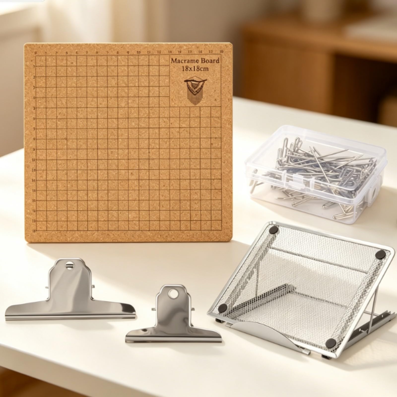 SheerFaring Pannello per Nodi in Tappo | Multiuso, Tavoletta per Macramè in tappo, Leggera, Stile B