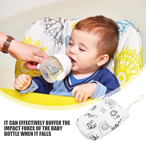 Miniatura 8 de ULTNICE Funda aislante para biberón con cuerda cubierta de biberón caliente para bebés alimentador de enfermería de vidrio bolsa de soporte cálido