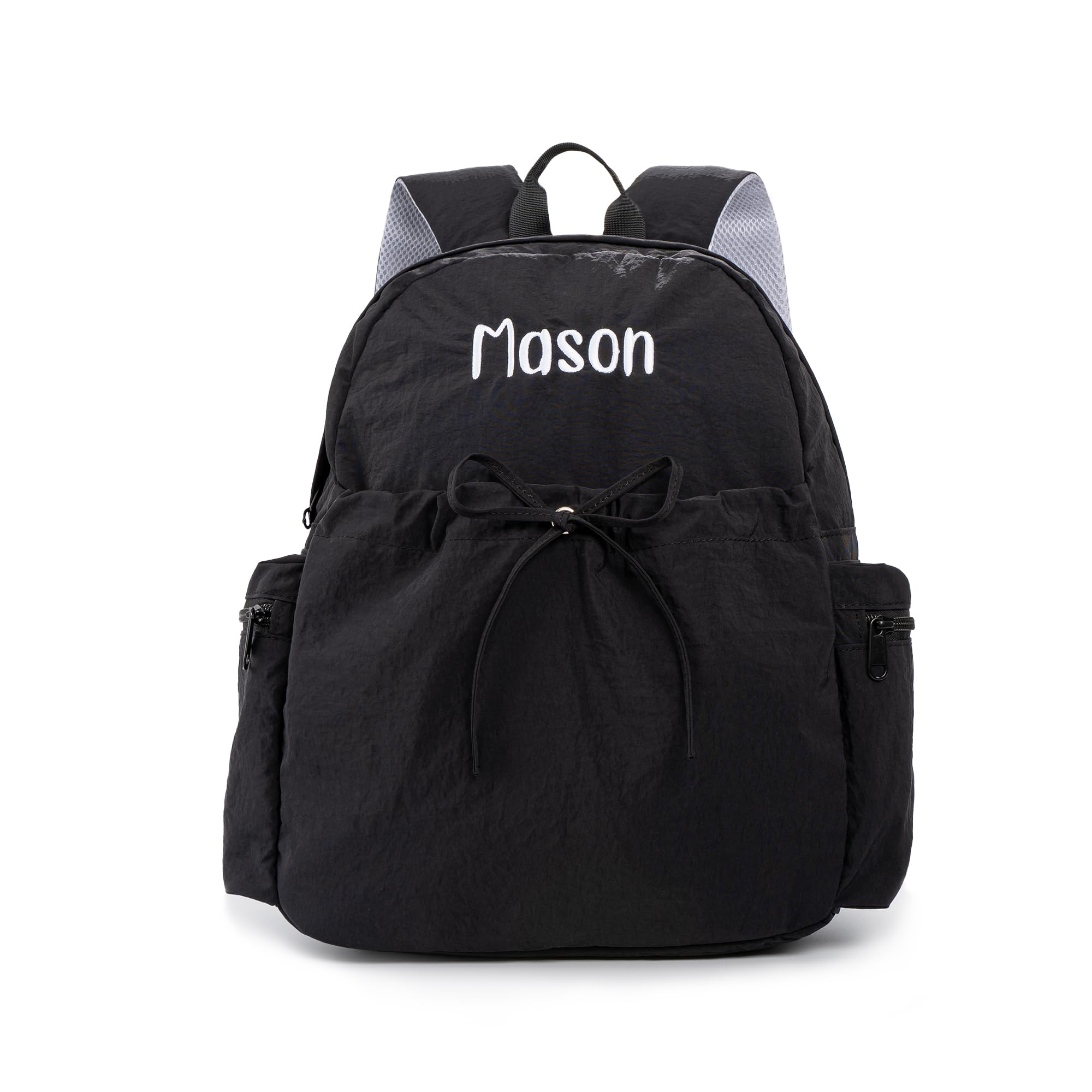 PIFTSURPRI Daycare Backpack Personalized Backpack with Multiple Pockets Cute Backpacks with Bow Ties for Little Ones Monogrammed 15inch Backpacks (