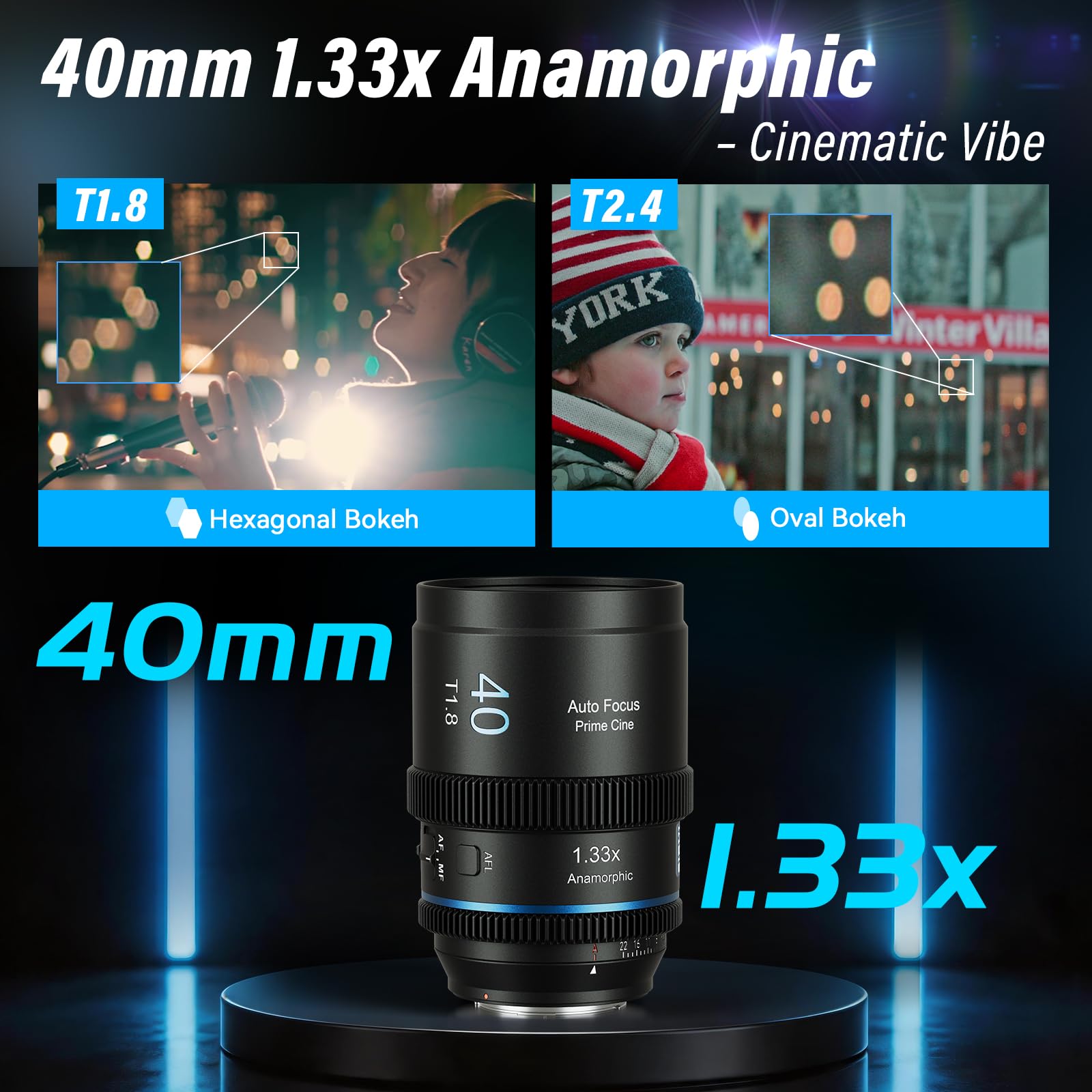 Amazon.com : SIRUI 40mm T1.8 1.33X Anamorphic Lens, S35 Autofocus