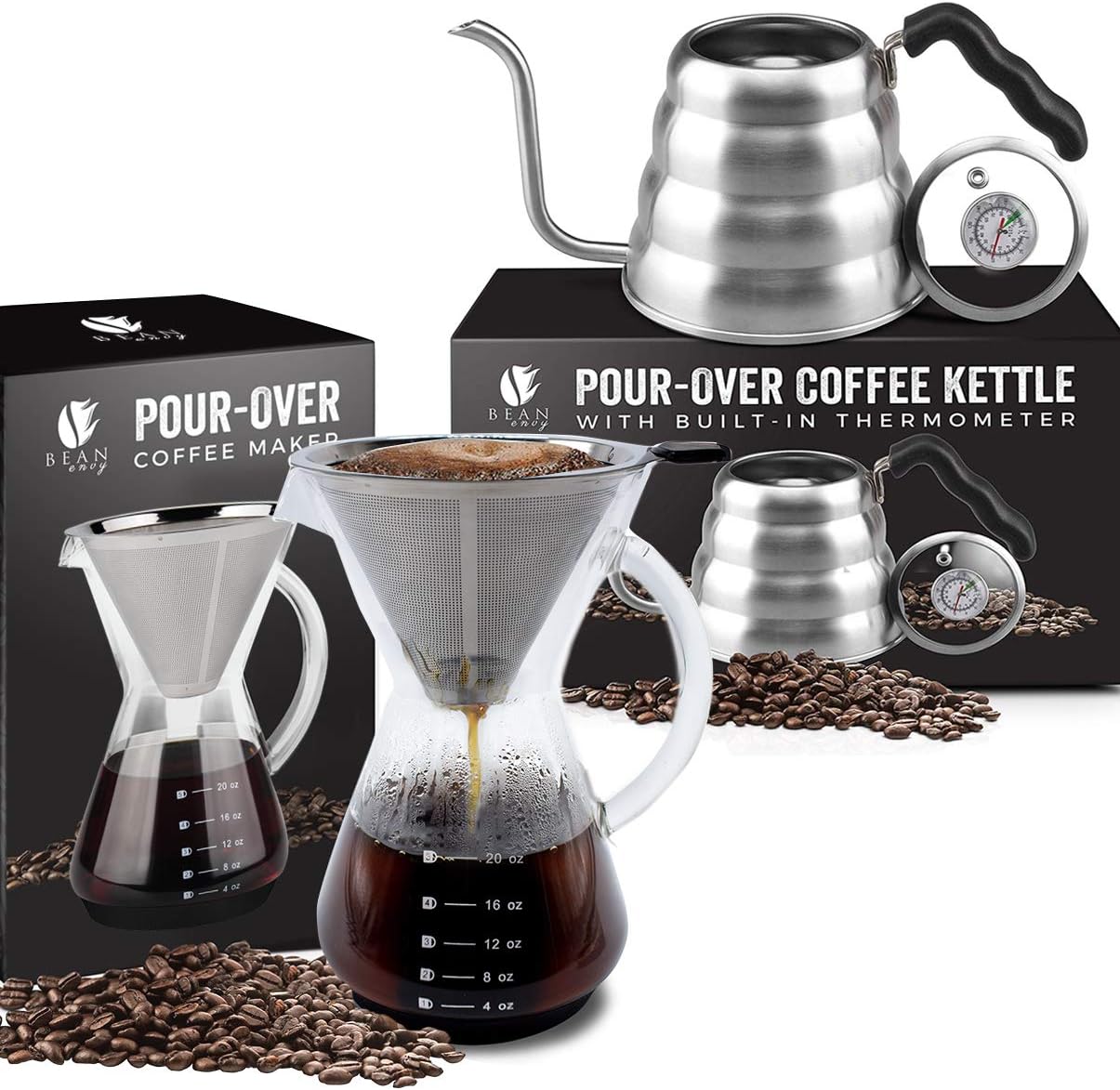 Bean Envy Pour Over Coffee Maker & Gooseneck Pour Over