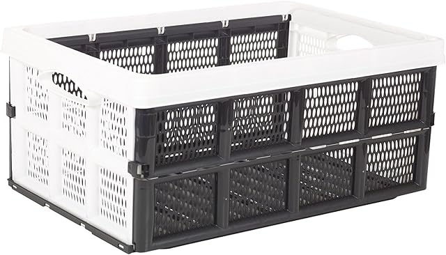 Collapsible 31 Litre Plastic Storage Crate Box Solution Home Warehouse Garage