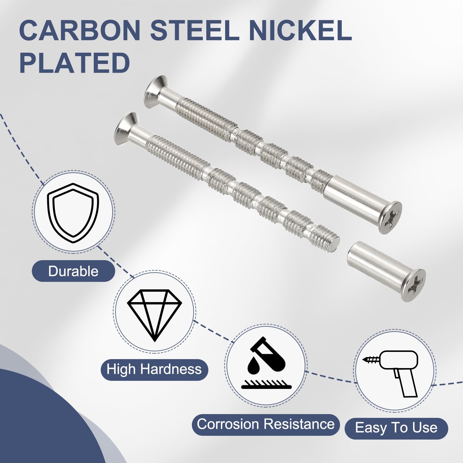 PATIKIL Door Handle Screws M5x60 - Image 3