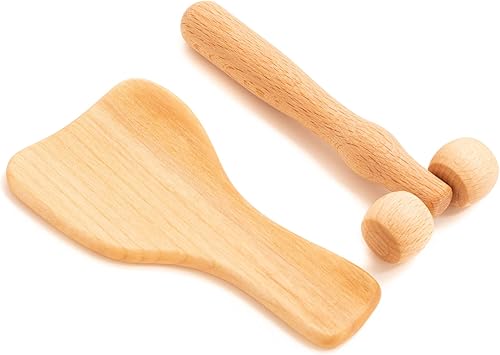 Miniatura 3 de tuuli Body and Face Roller, Multi-Functional Wooden Massage Roller, Helps Ease Muscle Tension and Support Skin Health, Natural Face Massage Tools,