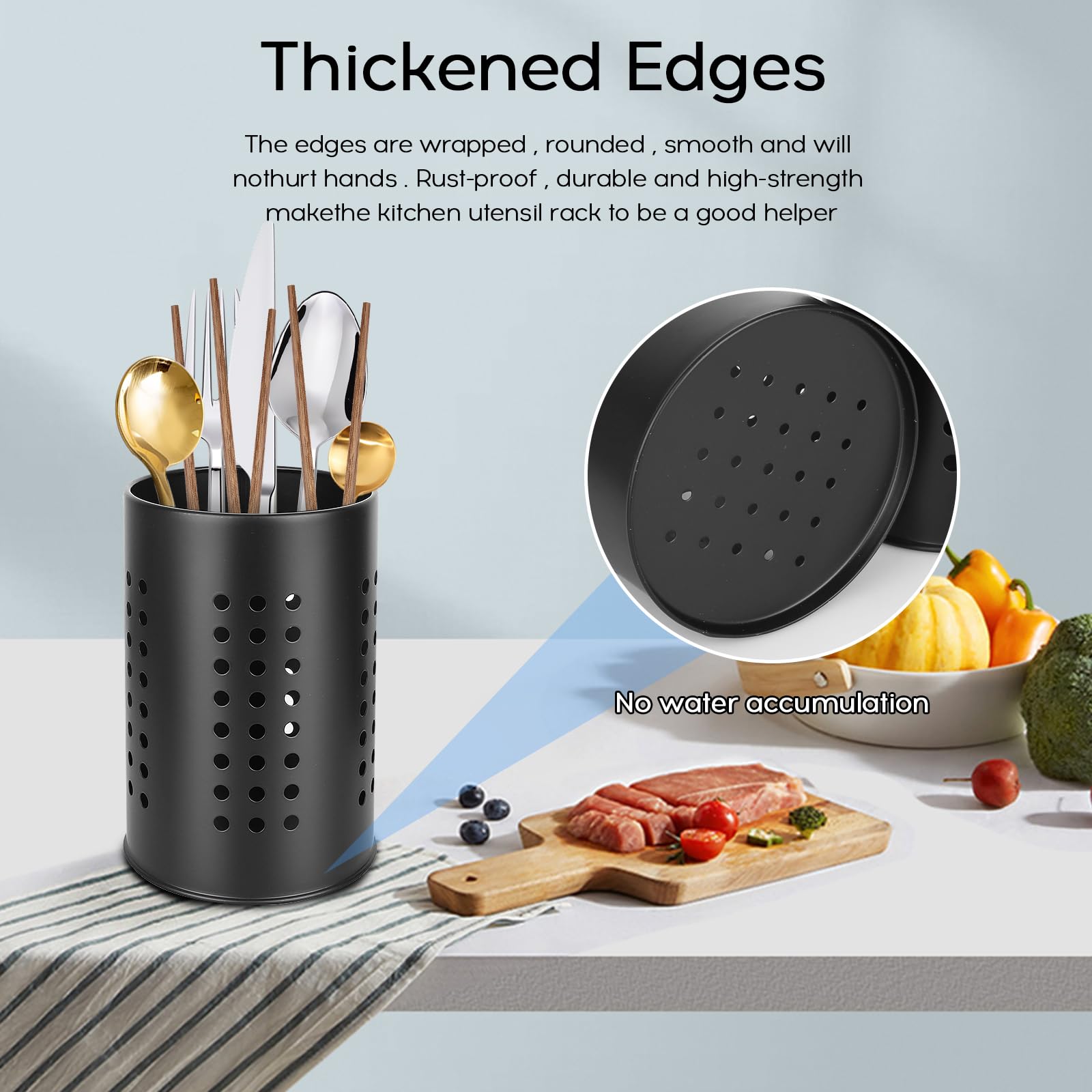 Couvercle Organiseur Repose Cuillère De Cuisine En Acier Inoxydable Facile à Installer - Maison