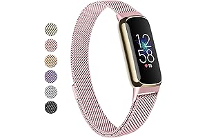 Metal Band Compatible with Fitbit Luxe Bands, Stainless Steel Mesh Loop Adjustable...
