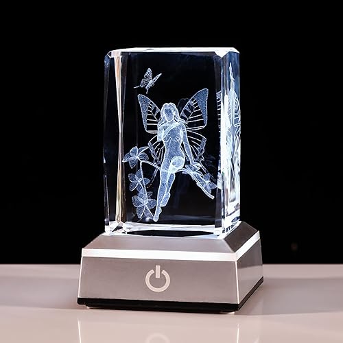 Miniatura 5 de Decoración de hadas para mujeres y niñas, decoración de habitación, figuras de hadas de cristal 3D, regalos para amantes de las hadas, mamá,